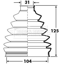 BORG & BECK Paljekumisarja, vetoakseli BCB2532